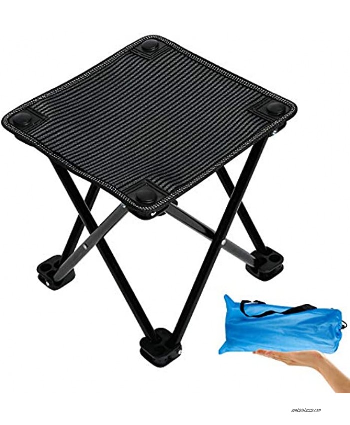 Mini Folding Camping Stool Small Portable Backpacking Slacker Chair Collapsible Camping Seat Outdoor Travelchair for Camping Fishing Hiking Gardening Travel Beach Picnic