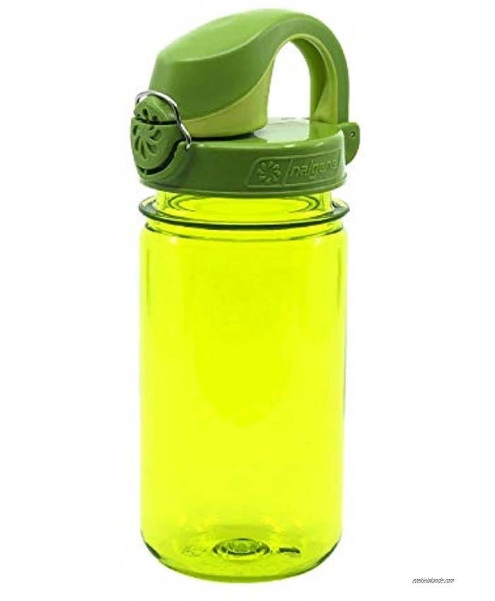 Nalgene Kids On The Fly Water Bottle Leak Proof Durable BPA and BPS Free Carabiner Friendly Reusable and Sustainable 12 Ounces Green