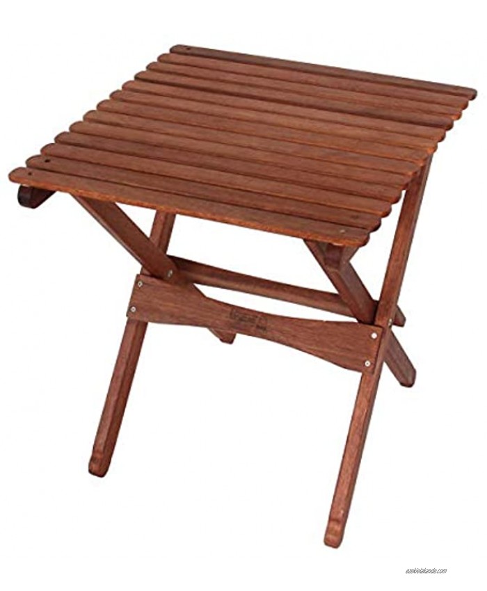 BYER OF MAINE Pangean Folding Wooden Table Large Hardwood Portable Table Multi Use Table Easy to Fold and Carry for Camping Wooden Camp Table Use Indoors Match Pangean Furniture 20Lx20Wx22H