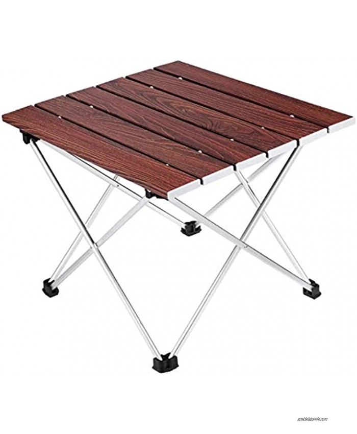 Camping Folding Table Ledeak Portable Lightweight Foldable Compact Small Roll up Table with Carry Bag Perfect for Outdoor Camping Picnic Beach Hiking Easy to Install & Clean