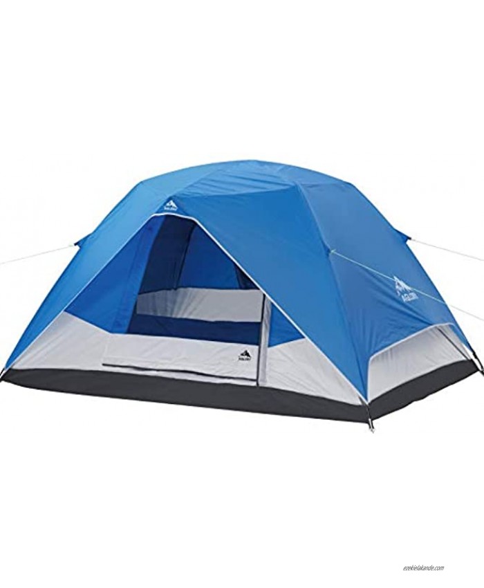 4 Person Dome Camping Tent Waterproof Easy Setup Family Tent with Removable Rainfly for Hiking OutdoorBlue