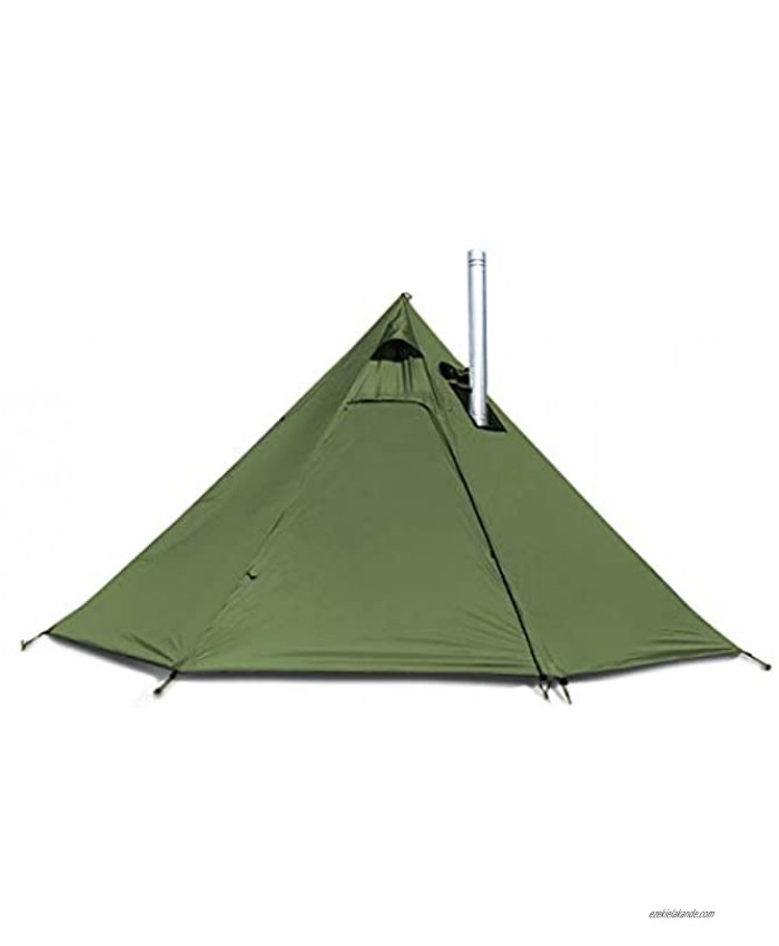 4 Persons 5lb Lightweight Tipi Hot Tents with Stove Jack 7'3 Standing Room Teepee Tent for Hunting Family Team Backpacking Camping Hiking