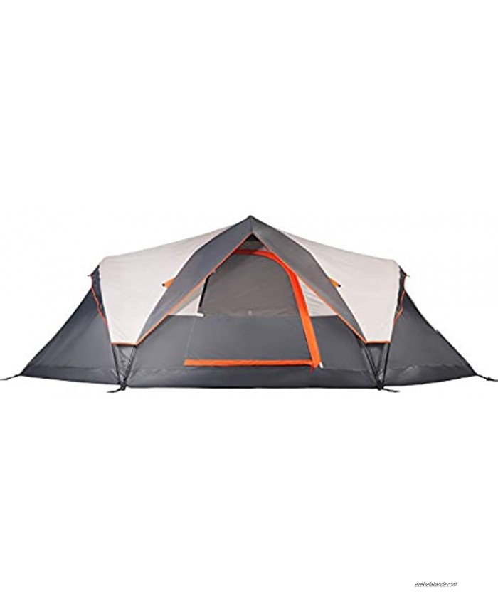 Mobihome 6 Person Tent Family Camping Quick Setup Instant Extended Pop Up Dome Tents Outdoor with Water-Resistant Rainfly and Mesh Roofs & Door & Windows 13.5' x 7'