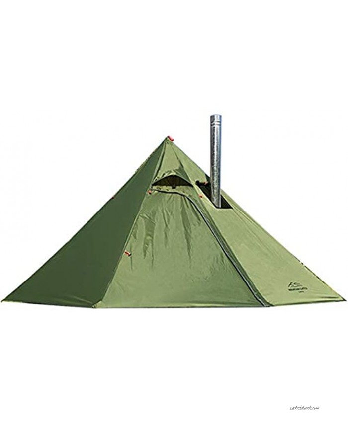 Tipi Hot Tent with Fire Retardant Stove Jack for Flue Pipes 3 Person Lightweight Teepee Tents for Family Team Outdoor Backpacking Camping Hiking