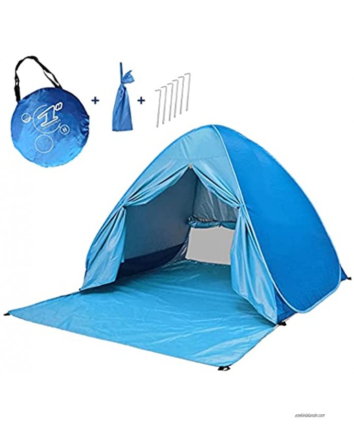 Beach Tent Magicorange Pop Up Baby Beach Beach Shade UPF 50+ Instant Portable Tent Sun Shelter for 2-3 Person Automatic Baby Beach Tent with Carry Bag Blue