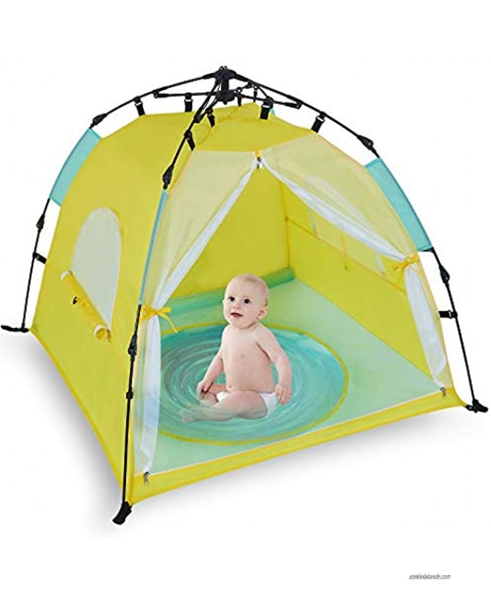 Bend River Automatic Instant Baby Tent with Pool UPF 50+ Beach Sun Shelter Portable Mosquito Net Travel Bed for Infant