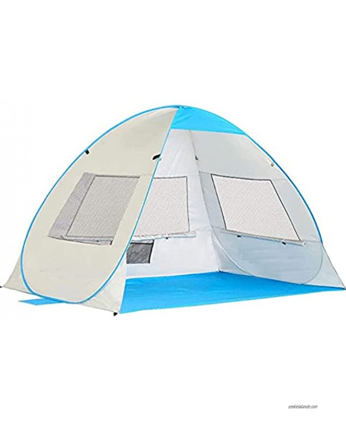 Pop Up Beach Tent Ventilation Portable Sun Shelter Cabana Anti-UV Light-Weight Sunshade for Fishing Hiking Camping