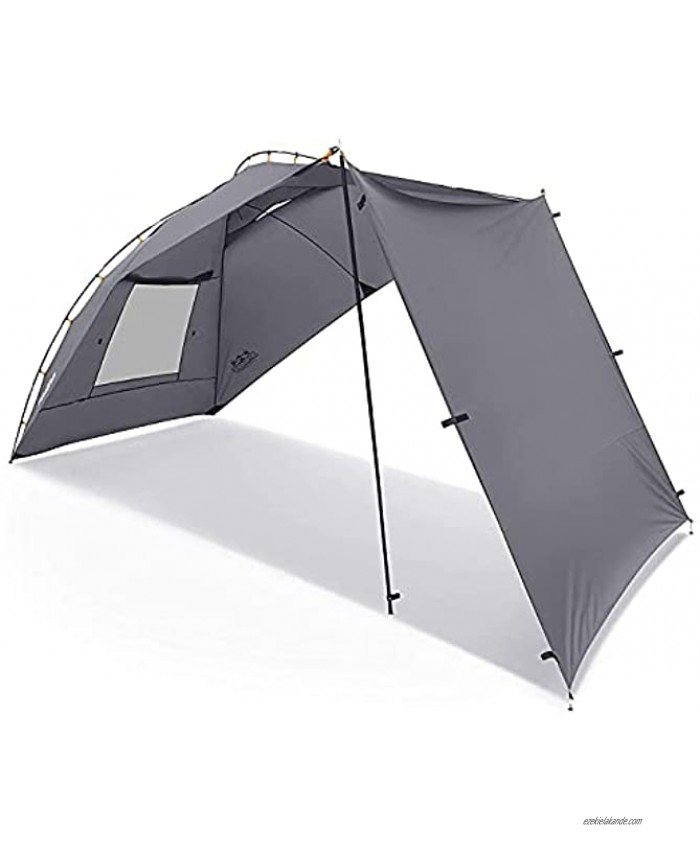 Portable Awning Canopy Sun Shade with Privacy Wall for Car SUV Camping Beach Etc.