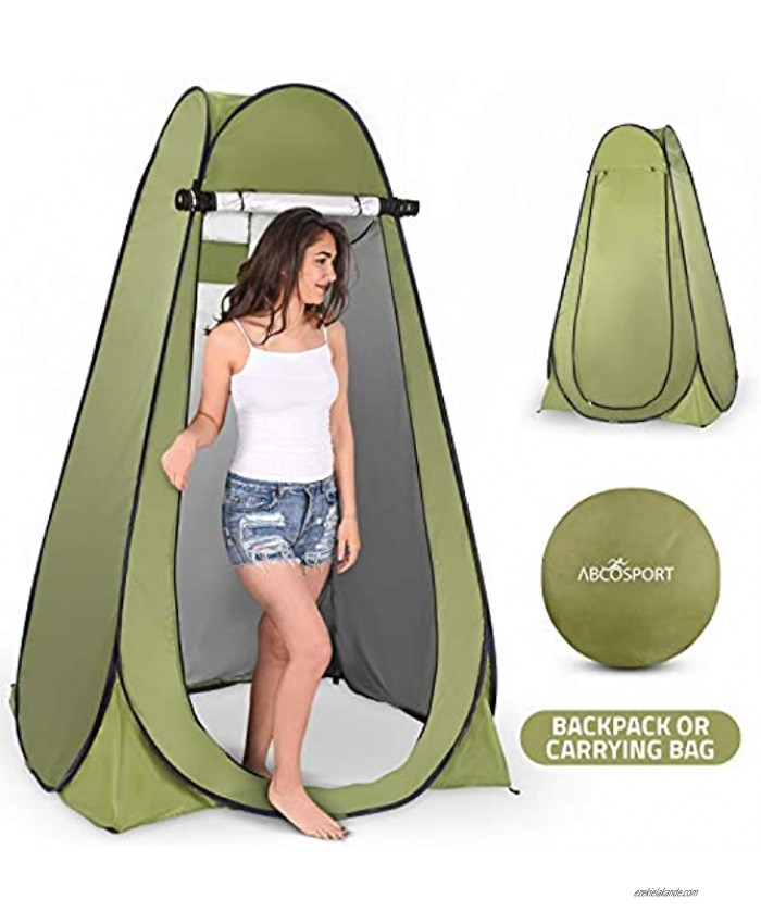 Pop Up Privacy Tent – Instant Portable Outdoor Shower Tent Camp Toilet Changing Room Rain Shelter with Window – for Camping and Beach – Easy Set Up Foldable with Carry Bag – Lightweight and Sturdy