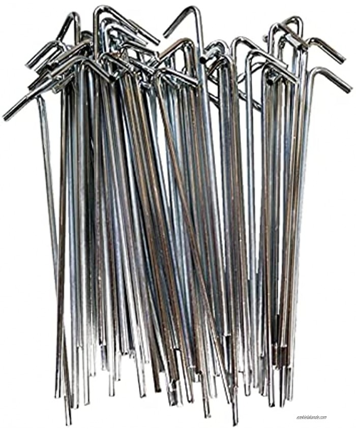 50Pcs 7.5 Inches Galvanized Steel Tent Stakes Metal Pegs for Outdoor Camping,Canopies,Landscape Fabric Tarps etc