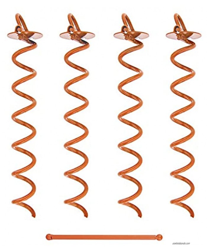 7Penn Spiral Ground Anchors 16 Inch Tent Stakes Heavy Duty Ground Screw Anchor Twist Stakes 4 Pack