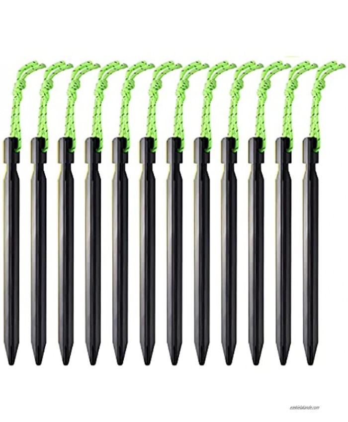 Ideaman 12 Pack Tent Stakes Ultra-Light 7075 Mitsubishi Aluminum Tent pegs Suitable for All Kinds of Tent