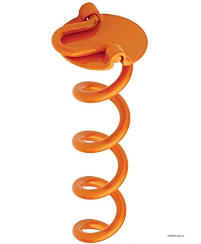 Liberty Outdoor ANCFR10-ORG-A Folding Ring Spiral Ground Anchor Orange 10-Inch Single