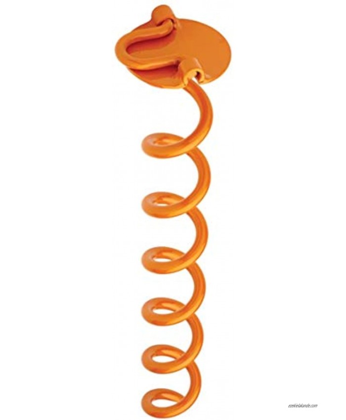 Liberty Outdoor ANCFR16-ORG-A Folding Ring Spiral Ground Anchor Orange 16-Inch
