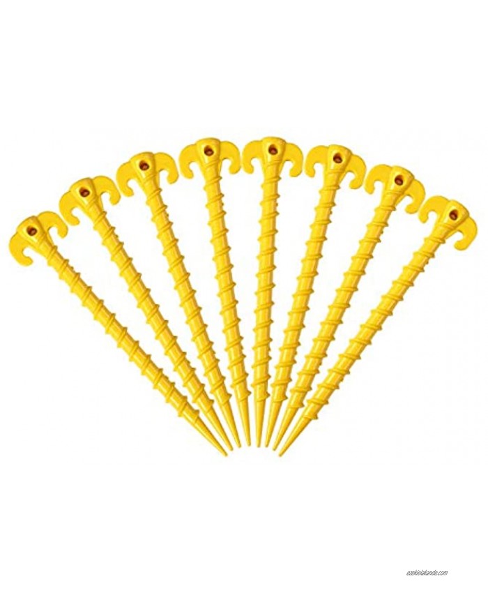 Lvgowyd 4 8 10 Pack Outdoor Tent Stakes Canopy Stakes Camping Stakes Beach Tent Stakes Heavy Duty Screw Shape -7.9 10inch
