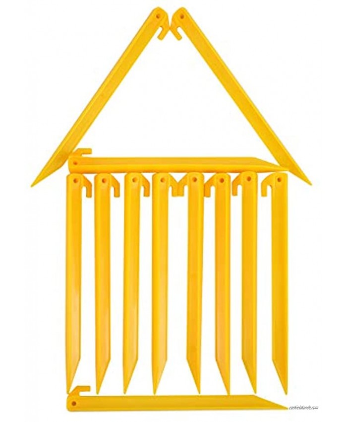 MUDOR 12 Inch Plastic Tent Stakes -12 pcs Heavy Duty and Durable Tent Pegs Spike Hook for Campings Outdoor Sand Beach Sturdy Canopy Stakes Accessories  Garden Lawn Stakes