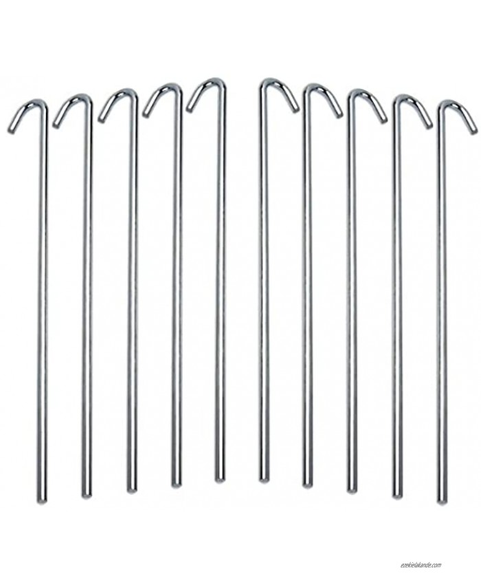 Ram-Pro Tent Garden Stakes Heavy Duty Galvanized Steel Pegs Rust-Free Garden Edging Fence Hook Landscape Pins | for Outdoor Camping Soil Patio Gardening & Canopies