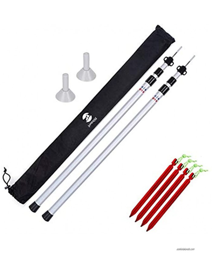 Adjustable Tarp Poles Set of 2 for Tents,Camping,Shelters,Hiking,Awnings