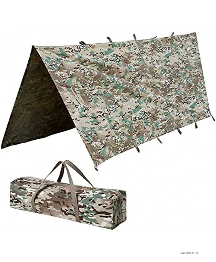 AKmax Tarp Shelter Bushcraft Survival Bivy Cover Lightweight Rainproof Windproof Sun-Protect and Breathable