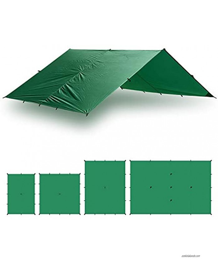 Aqua Quest Guide Tarp 100% Waterproof Ultralight Ripstop SilNylon Backpacking Rain Fly 10x7 10x10 13x10 20x13 Green or Olive Drab