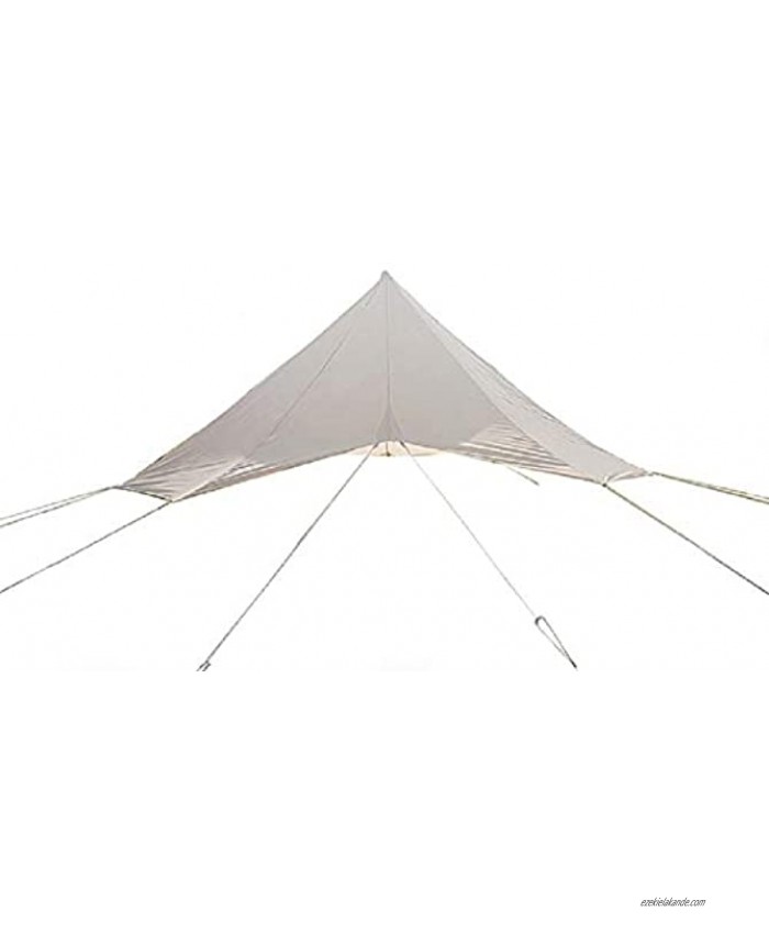 DANCHEL OUTDOOR Rain Fly Ripstop Camping Tent Tarp Waterproof Portable Tent Rain Cover Sun Shelter for Yurt Tent Accessories Glamping Beige