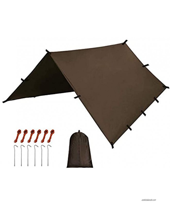 Tomaced 10X10FT Hammock Tent Tarp Camping Rain Fly,UV Protection and PU 3000mm Waterproof,Tent Shelter for Camping Backpacking and Outdoor Adventure