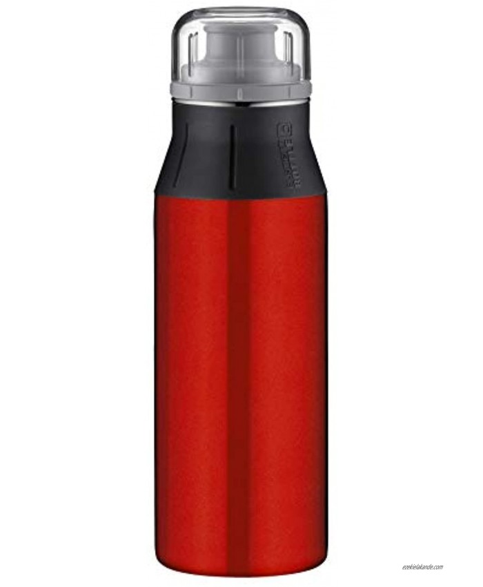 alfi ElementBottle Real Pure 5357.136.060 Stainless Steel Drinking Bottle 600 ml Leak-Proof Dishwasher Safe BPA-Free Red
