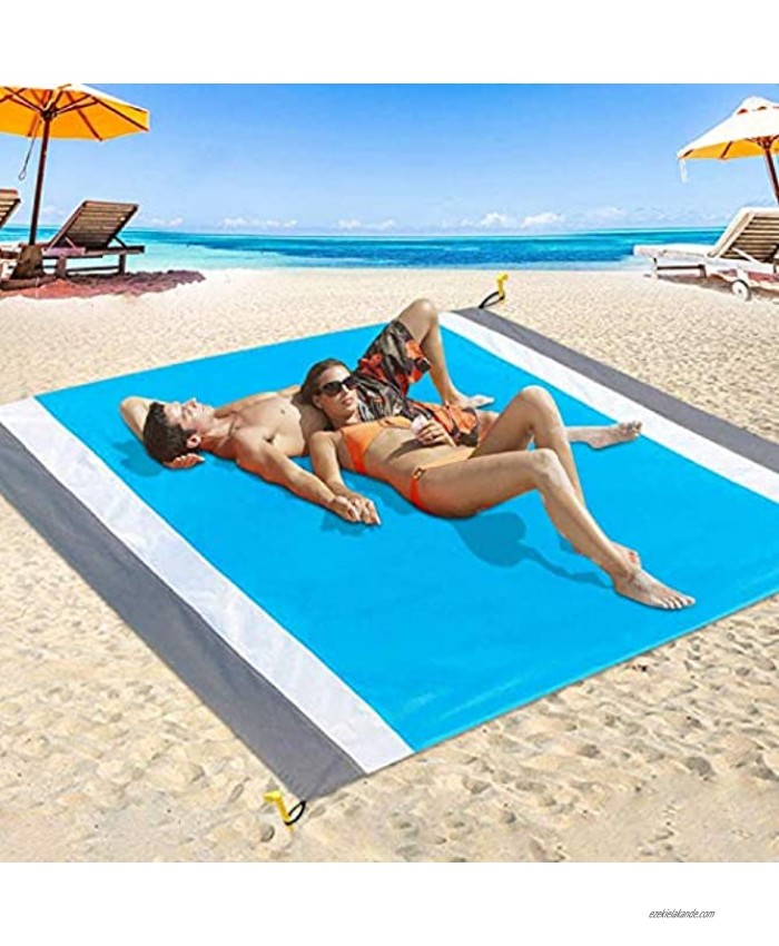 Beach Blanket Sandproof Waterproof Oversized Sand Free Beach Mat Picnic Blanket Quick Drying Picnic Mat Outdoor for Travel Camping Hiking
