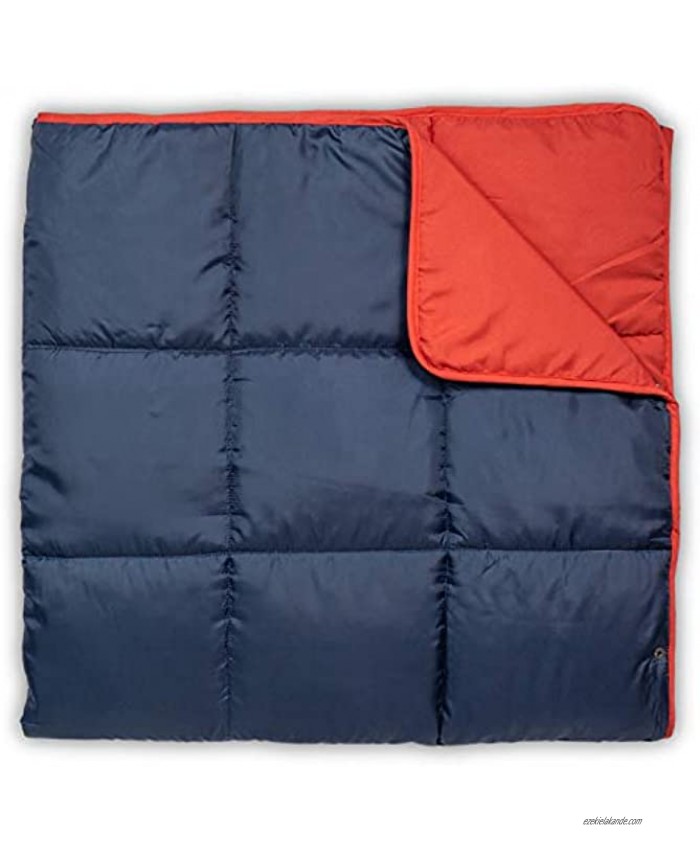 Leisure Co Ultra-Portable Outdoor Camping Blanket Windproof Warm Lightweight and Compact Packable Blanket Perfect for Camp Trips Stadium Games Travel and Picnics Navy