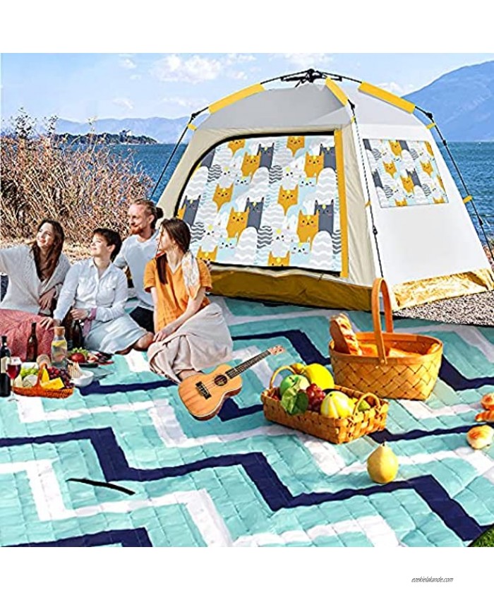 Outdoor Sandproof Waterproof Picnic Blanket Extra Large 80 x 80 Foldable Machine Washable Mat for Indoor Crawling Blanket Park Travel Camping Beach Blanket