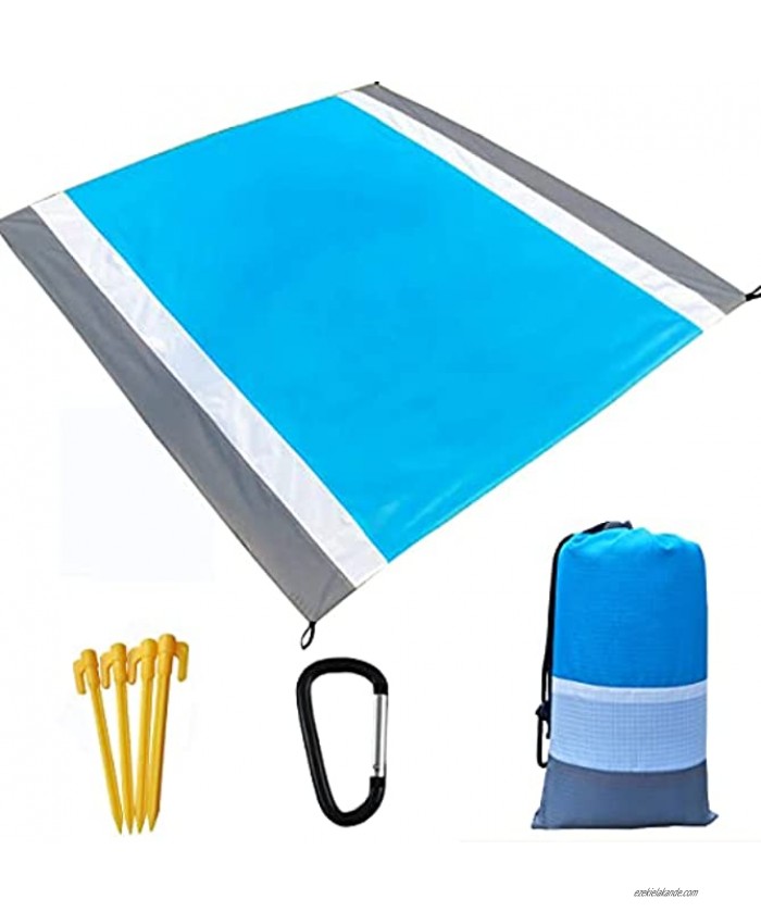 Sand Free Beach Blanket Large Waterproof Picnic Mat for 4-7 Adults Sandproof Pocket Picnic Blanket Portable Picnic Mat Outdoor Blanket for Travel Camping Hiking