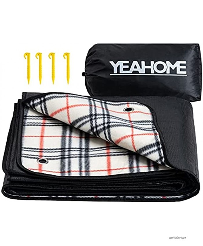 YEAHOME Picnic Blanket Beach Mat Triple Layers Waterproof Outdoor Blanket Extra Large Sand Proof Portable Camping Blanket 60x70 Great for The Beach Park Camping on Grass
