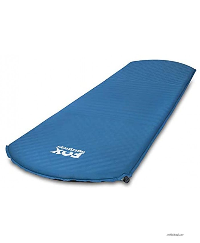 Fox Outfitters Comfort Series Self Inflating Camp Pad Perfect Foam Sleeping Pads for Camping Backpacking Hiking Hammocks Tents Long