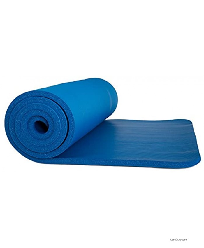 Wakeman Sleeping Pad Lightweight Non Slip Foam Mat with Carry Strap Outdoors Thick Mattress for Camping Hiking Yoga and BackpackingDark Blue