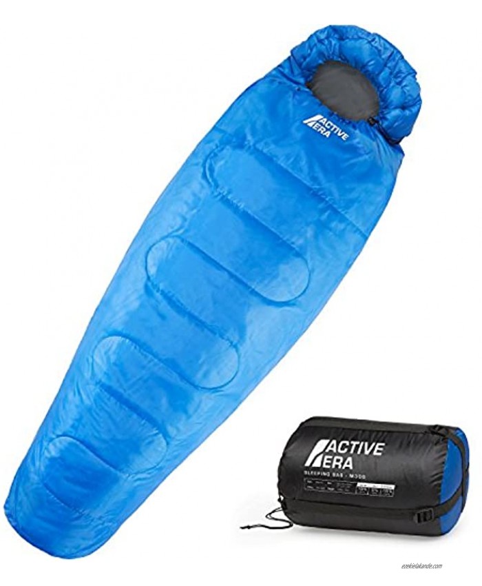 Active Era Mummy Sleeping Bag with Compression Sack for 3-4 Season Lightweight Water Resistant & Warm for Camping Hiking Fishing Traveling and Outdoors