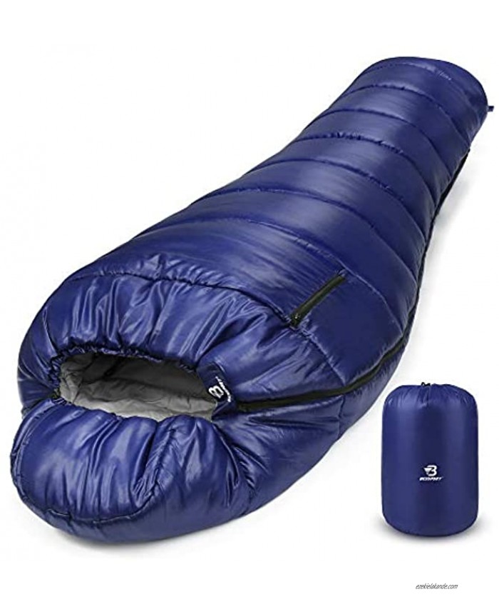 Bessport Mummy Sleeping Bag | 15-32 ℉ Extreme 3-4 Season Sleeping Bag for Adults Cold Weather– Warm and Washable for Hiking Traveling & Outdoor Activities