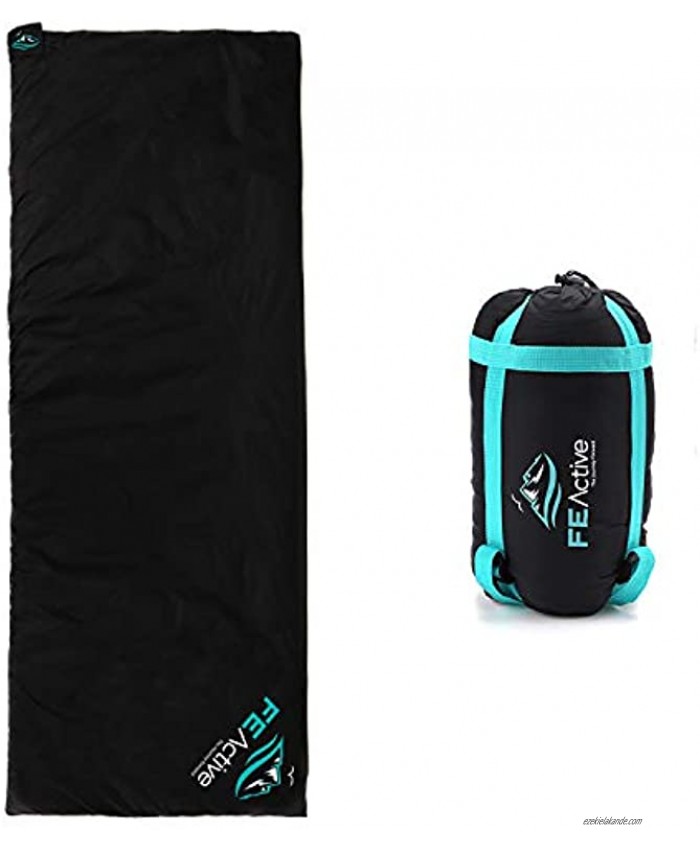 FE Active Ultralight Sleeping Bag Extremely Lightweight Rectangular Sleeping Sack Comfortable Compact for Adults & Kids Sleeping Bag for Camping Backpacking Travel | Designed in California USA