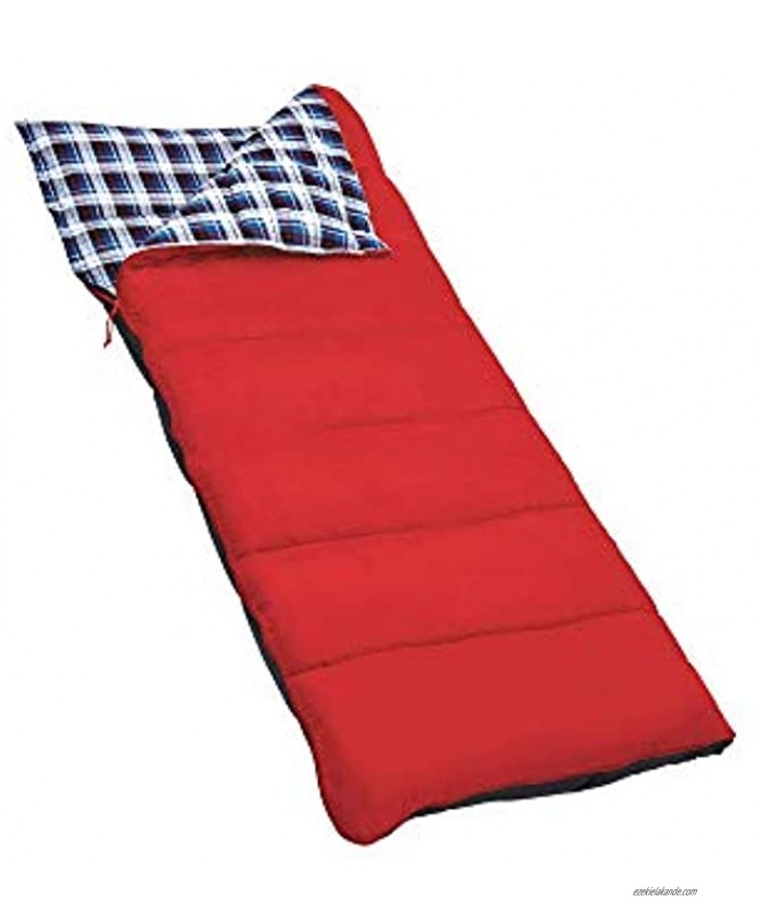 Outbound Sleeping Bag | Compact and Lightweight Sleeping Bag for Adults | 3 Season Warm and Cold Weather | Perfect for Backpacking Camping and Hiking | Red