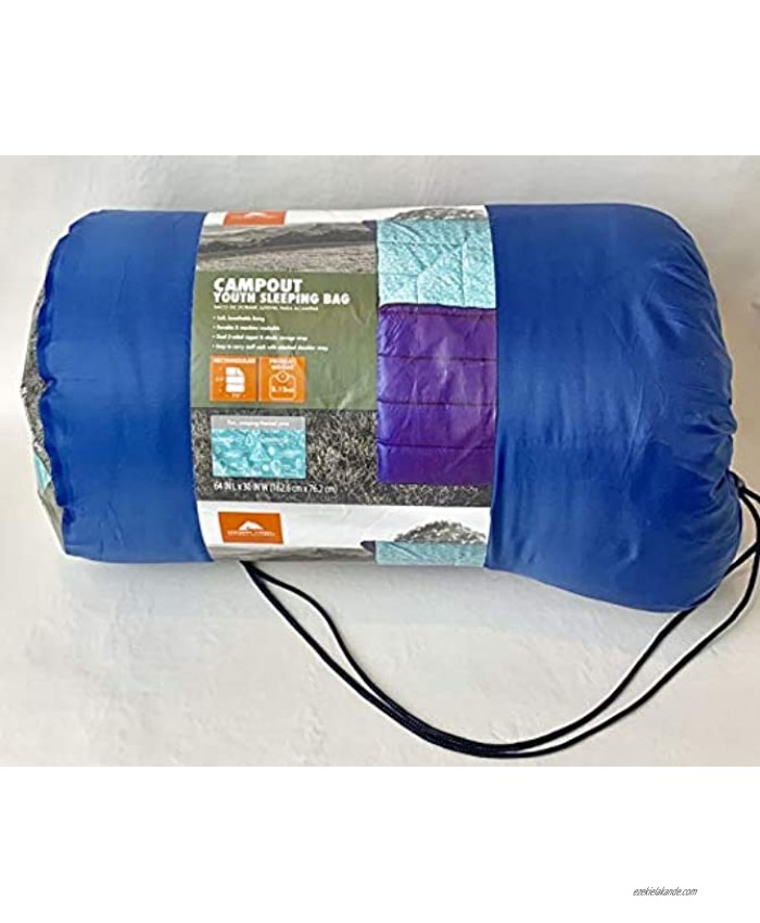 OZARK-Trail Youth Sleeping Bag Camping Indoor Outoor Traveling campout Design