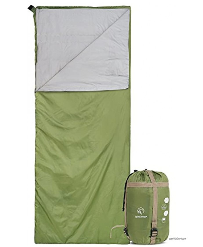 REDCAMP Ultra Lightweight Sleeping Bag for Backpacking Comfort for Adults Warm Weather with Compression Sack