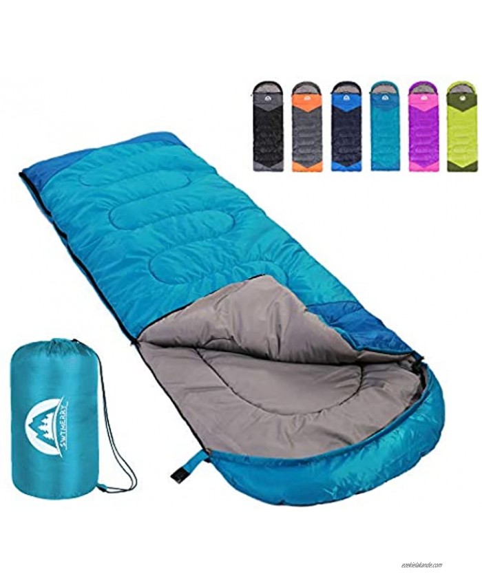 Sleeping Bag 3 Seasons Summer Spring Fall Warm & Cool Weather Lightweight,Waterproof Indoor & Outdoor Use for Kids Teens & Adults for Hiking and Camping