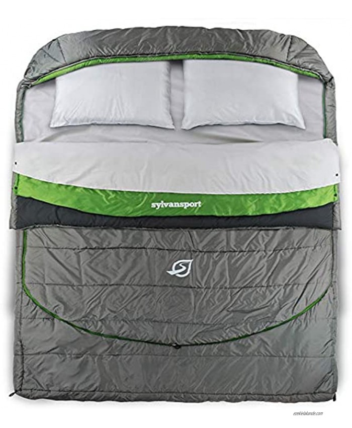 SylvanSport Cloud Layer Double Sleeping Bag Adaptable Quilted Layers Providing Comfort and Warmth in The Winter and Summer