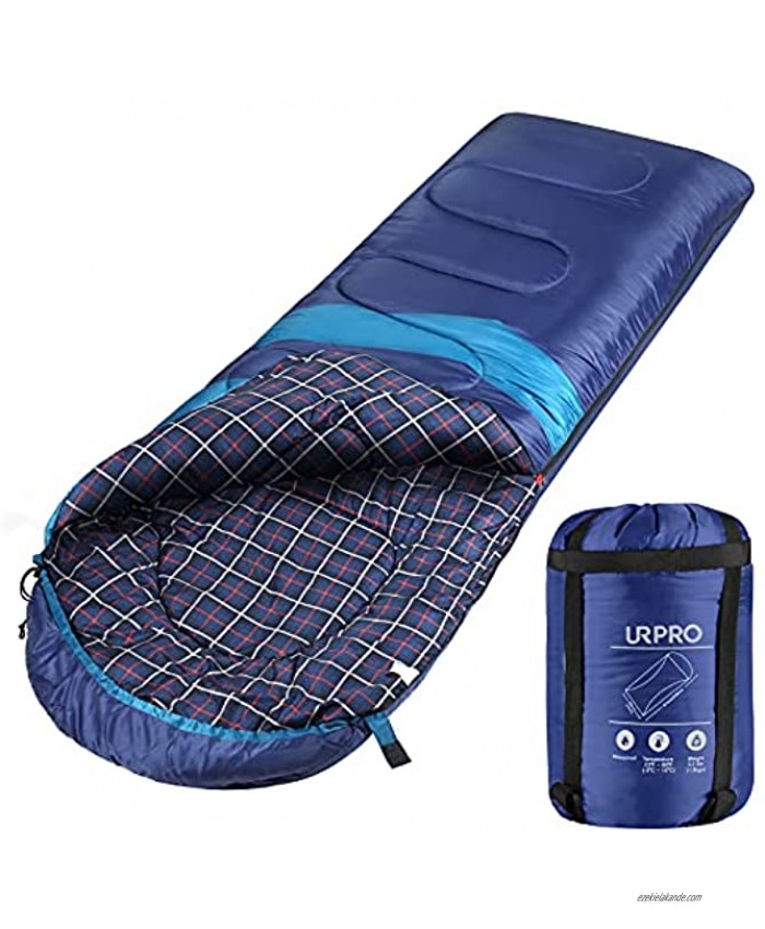 URPRO Sleeping Bag 3-4 Seasons Warm Cold Weather Lightweight Portable Waterproof Sleeping Bag with Compression Sack for Adults & Kids Indoor & Outdoor: Camping Backpacking Hiking