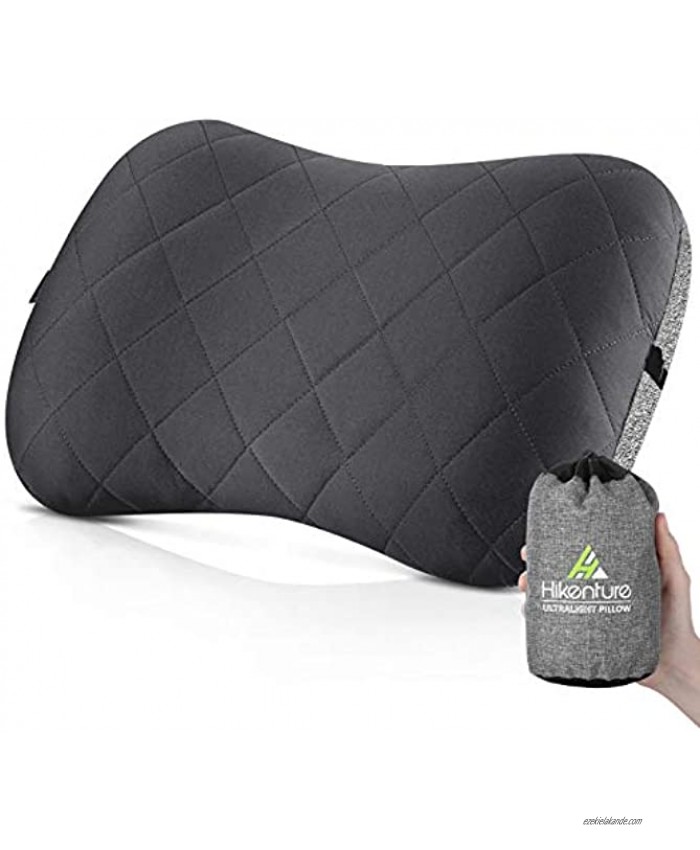 Hikenture Camping Pillow with Removable Cover Ultralight Inflatable Pillow for Neck Lumber Support Upgrade Backpacking Pillow Washable Travel Air Pillows for Camping Hiking Backpacking