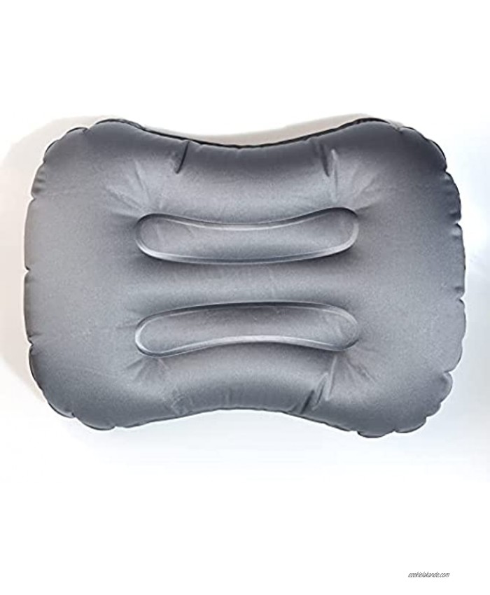 Ultralight Inflatable Camping Travel Pillow Compressible Inflating Pillows for Neck Compact Lightweight& Comfortable Lumbar Support Perfect for Camp Hiking Backpacking Grey