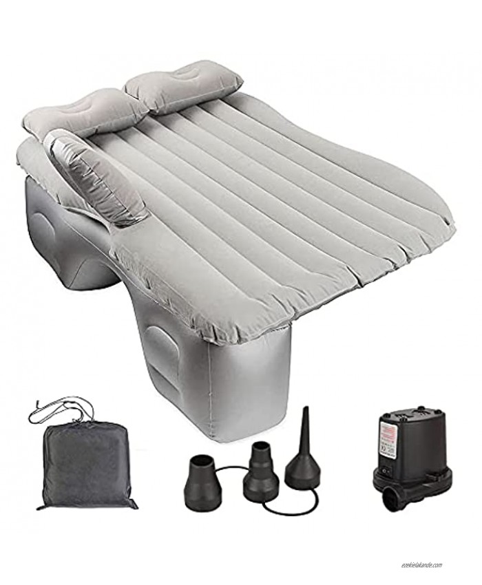 Inflatable Car Air Mattress,Bozhirui Car Air Mattress Removable Backseat Air Bed with Air-Pump Fits Most Car Models for Camping Travel Hiking Trip and Other Outdoor Activities