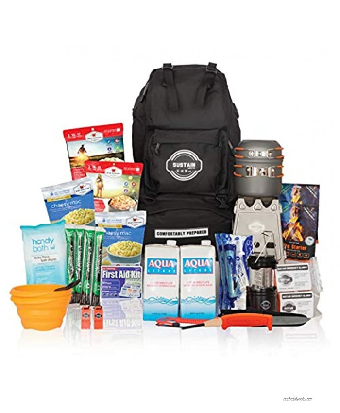 Premium Emergency Survival Bag Kit – Be Equipped with 72 Hours of Disaster Preparedness Supplies for 2 People
