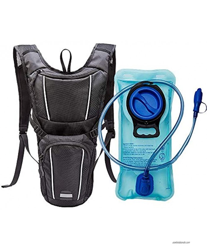 Hydration Pack Backpack Lightweight Water Backpack with 2L Hydration Water Bladder for Hiking Biking Climbing