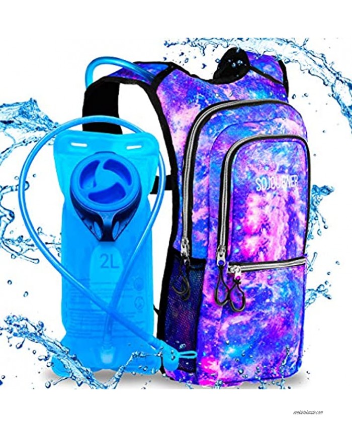Sojourner Rave Hydration Pack Backpack 2L Water Bladder Included for Festivals Raves Hiking Biking Climbing Running and More