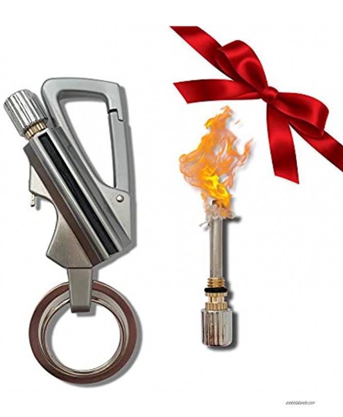 APTOMI Premium Lighter Keychain with Bottle Opener Permanent Match for Camping and Survival Emergency Fire Starter Flint Matchstick Waterproof and Kerosene Fluid Refillable